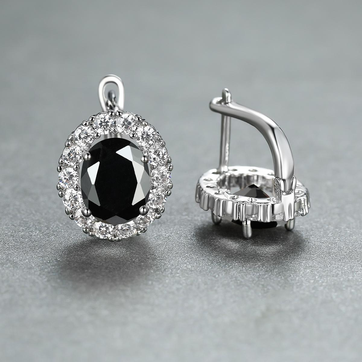 

Роскошные серьги-капли с фиолетовым камнем и золотым цветом, серьги-подвески для невесты, обручальные украшения для ушей чёрный/серебряный