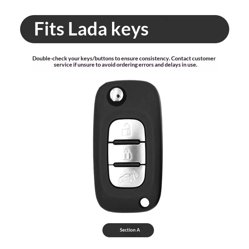 Zinc Alloy Leather Car Remote Key Cover Key Case Lada Lada Vesta Granta Xray Kalina Priora Sedan Sport Key Fob Car Key Cover