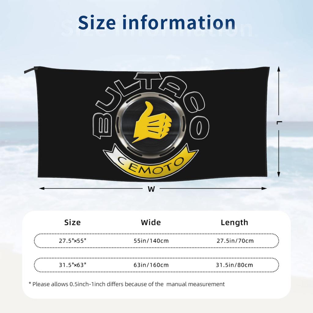 Bultacos Alpina Motorcycles Beach Towel Soft Microfiber Quick Dry Absorbent Quick Towels For Bath