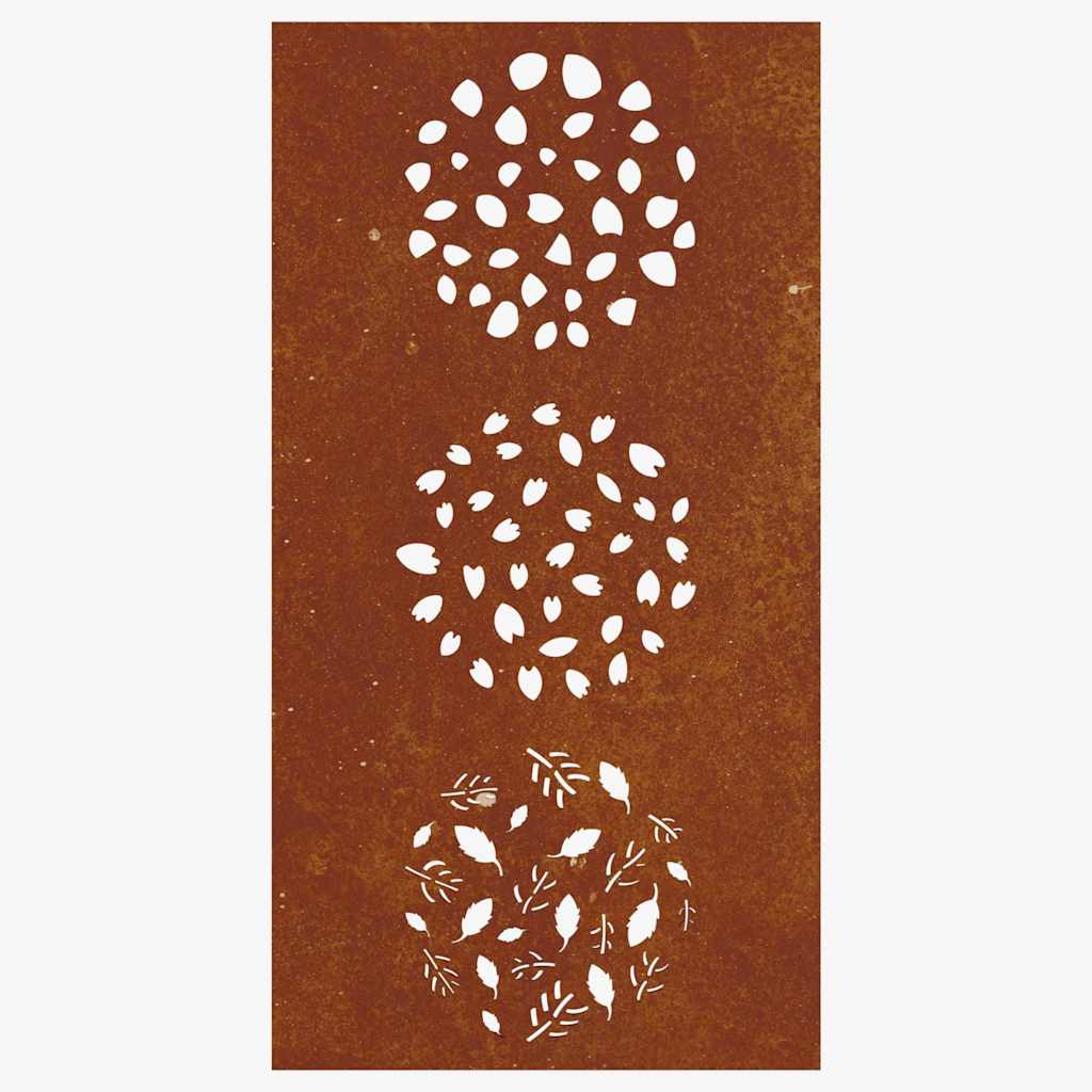 vidaXL Garten-Wanddeko 105x55 cm Cortenstahl Blatt-Design