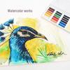 Xiongshi Portable Solid Watercolor Set - 12 or 24 Transparent Colors for Art Painting