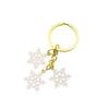 European & American Cross-border Christmas Snowflake Alloy Keychain with Bell Pendant - Creative Holiday Gift