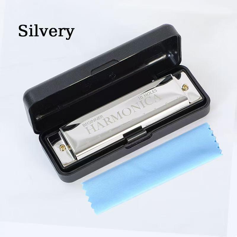 Professional Ten-Hole Metal Harmonica - Alloy Toy Musical Instrument