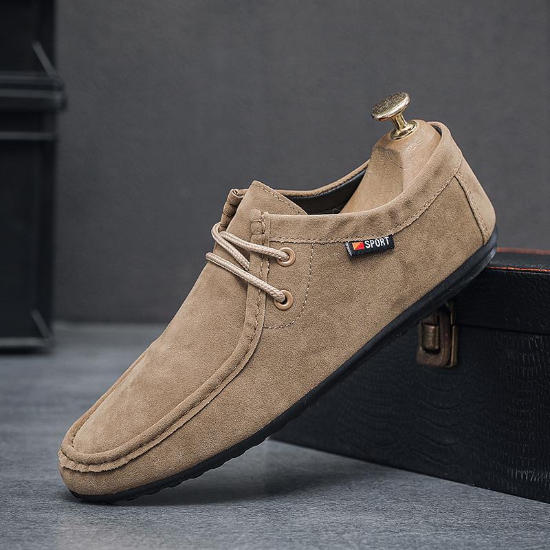 Outdoor Men's Casual Shoes Fashion Breathable Man Loafers Suede Slip on Flats Non-slip Lightweight Mens Driving Shoes Lazy Shoes