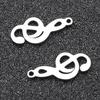 20Pcs Stainless Steel Music Symbols Charms Pendants for DIY Jewelry Findings