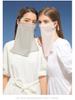 Women's Ice Silk Sun Protection Face Mask: Breathable, Ear-Hanging, Moisture-Wicking, Quick-Drying Veil for Outdoor Cycling and Driving.
