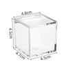 Conjunto de 12 Caixas Transparentes à Prova de Poeira para Embalar Doces Caixas de Armazenamento de Plástico para Doces e Biscoitos Recipientes Quadrados Cúbicos