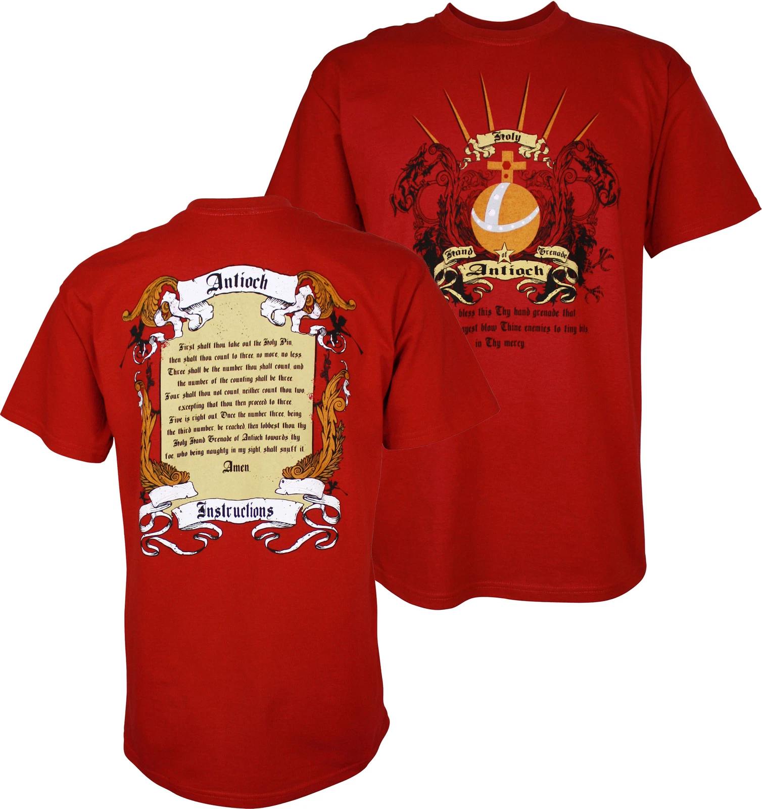 Monty Python and the Holy Grail Holy Hand Grenade Instructions Mens T-Shirt 3XL