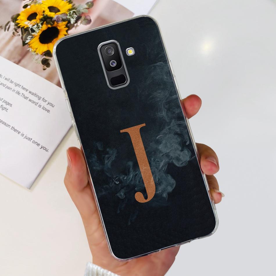 For Samsung Galaxy A6 Plus 2018 Case Samsung A6 (2018) A 6 A6Plus A605G A600F Fashion Letter Soft Silicone Clear TPU Phone Cases
