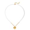 18K Gold, Sweet Wind Love Pendant, Pearl Sweater Chain, Beaded Necklace, Jewelry Accessories