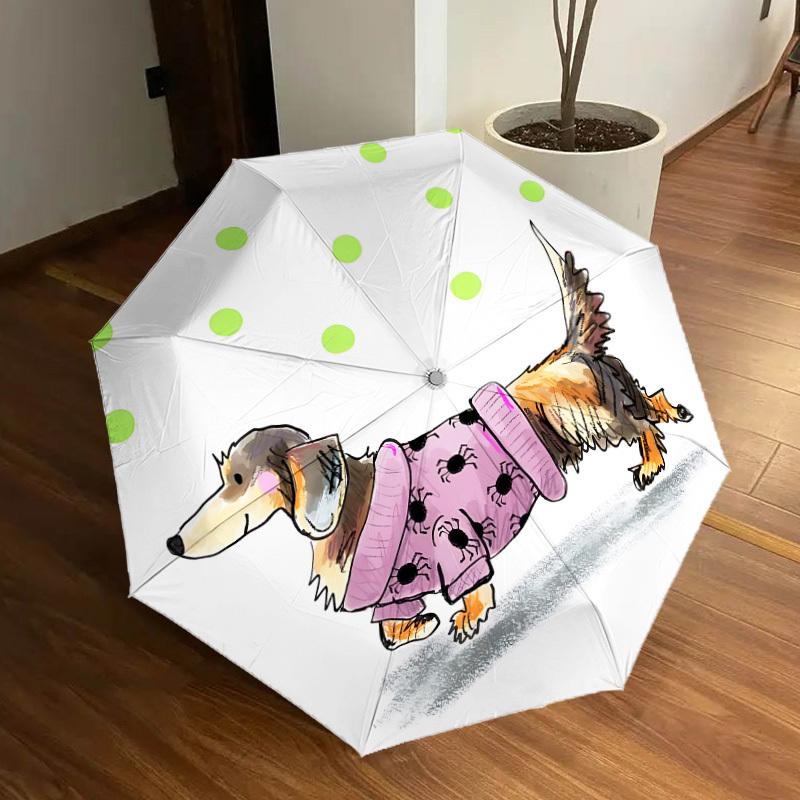 1pc Dachshund Automatic Open/Close Umbrella, Formal Events - Ideal Gift for Family or Friends, Outdoor Accessory yy251211186