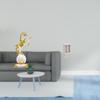 Sculpture Bookcase Ornament for Bedroom Living Room Desk with Double Doors Miniature Wood
