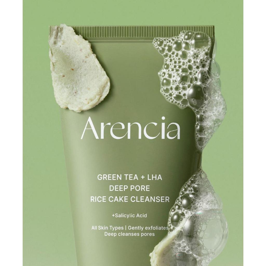 Arencia Green Tea + LHA Deep Pore Rice Cake Cleanser 150g
