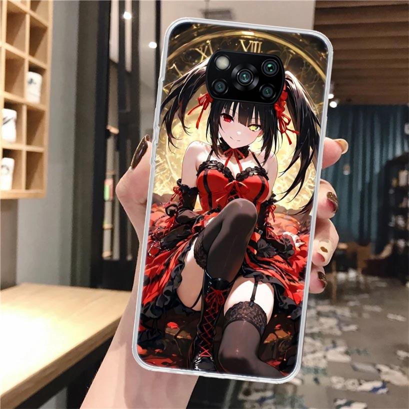 Date A Live Tokisaki Kurumi Soft Phone Case For Xiaomi Poco X3 X5 X6 X7 Pro X4 NFC F7 Ultra F6 F5 M6 M5S M4 M3 F4 Gt F3 Fundas C
