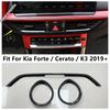 Central Control AC Air Conditioning Warning Light Lamp Strip Cover Trim ABS Accessories For Kia Forte / Cerato / K3  -