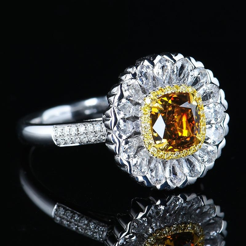 Lindon Classic Copper Alloy Zircon Ring Ladies Jewelry Wedding Promise Party Gift
