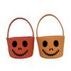 Children's Halloween Cotton Rope Pumpkin Basket - Decorative Handheld Woven Candy & Snack Storage