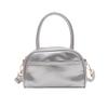 Retro-Texture Bowling Bag: Casual Commute & Niche Design with a Simple, Textured Pillow-Style Shoulder Bag
