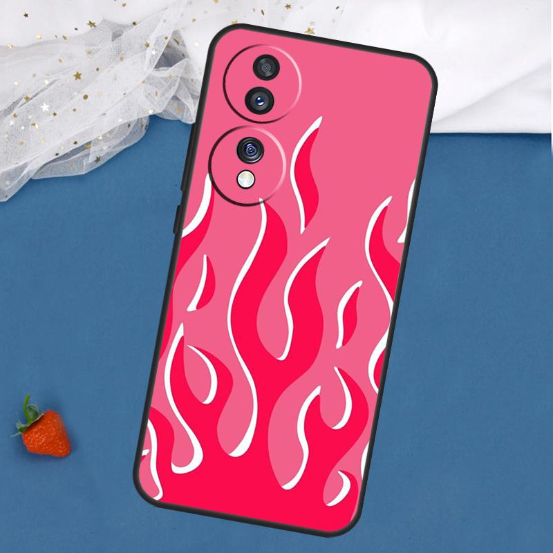 Fashion Design Flame Pattern Case For Honor Magic 7 5 6 Lite 8 Pro 200 400 50 70 90 X8c X8b X9a X9b X9c X9d Win RT Cover