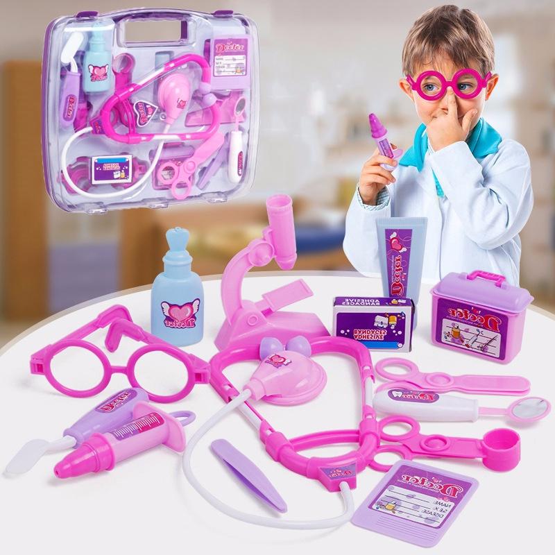 Enchanting Kids Children's Role Play Doctor Nurses Toy Medical Set Kit With Hard Carry Case For Imaginative Play