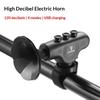 1Pc Waterproof Electric Bike Horn - 120dB Loud Multi-Tone Bicycle Bell with 4 Sounds