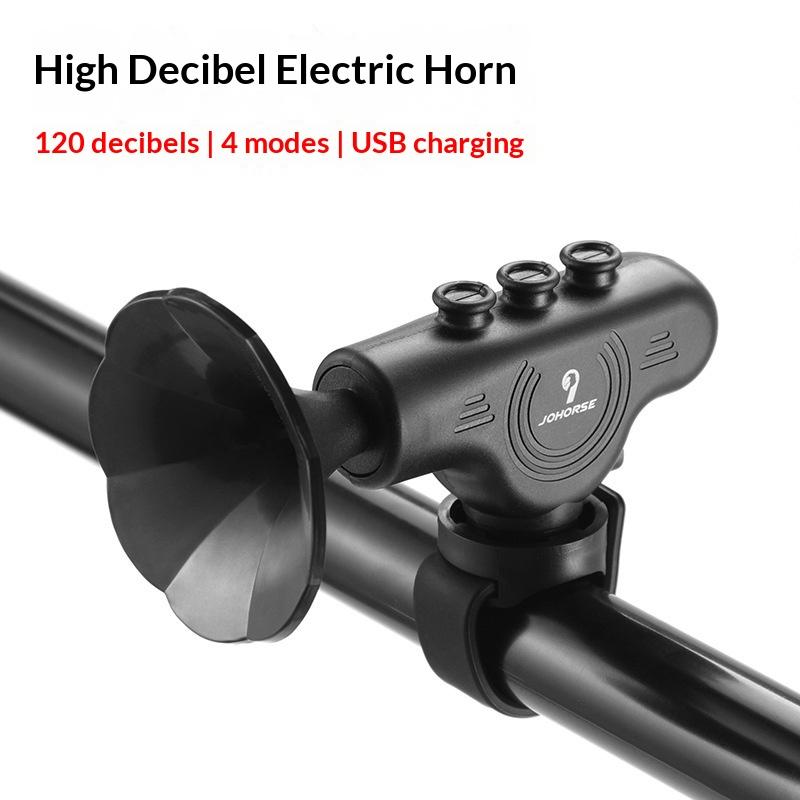 1Pc Waterproof Electric Bike Horn - 120dB Loud Multi-Tone Bicycle Bell with 4 Sounds