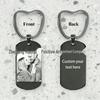 Anime Character One-Piece Laser Engraved Stainless Steel Dog Tag Keychain - Military Style Festival Gift