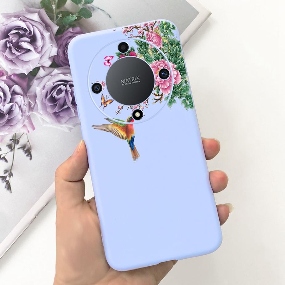 Für Honor Magic6 Lite Hülle Honor X9b Hübsche Mädchen Sonnenblumen Hülle Weiche Silikon Handyhülle Für Honor Magic6 Lite HonorX9b Bumper
