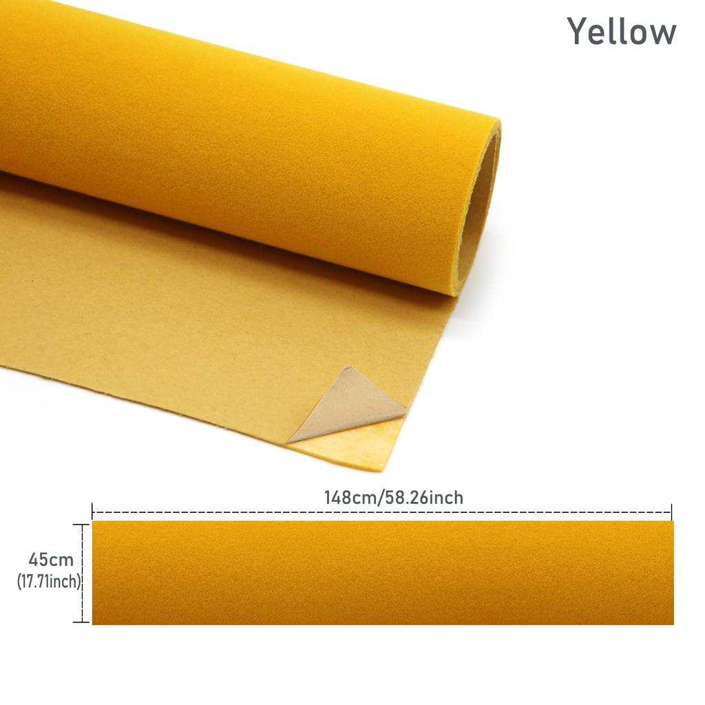 Self-Adhesive Velvet Fabric Sheets, 45x148cm Flocked Non-Woven Felt for Jewelry Box Liner, DIY Crafts, Decoration, Package - 19 Rich Colors For Choose