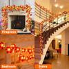 1.5m/3m Maple Leaves Pumpkin LED Light String Thanksgiving Day Fairy Lights Garland for Autumn Wedding Holiday Party Garden Decoration Lights
