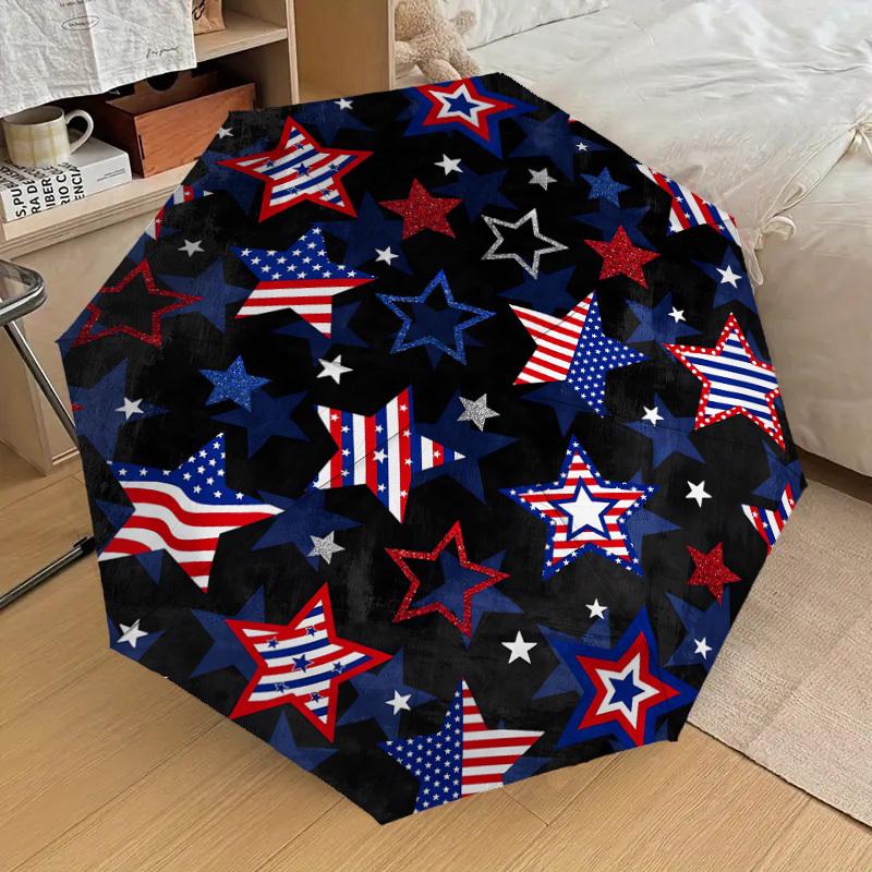 1pc Stars Patriotic Pattern Umbrella Design Automatic Opening and Closing Umbrella, High-quality Travel Umbrella,  C1128119