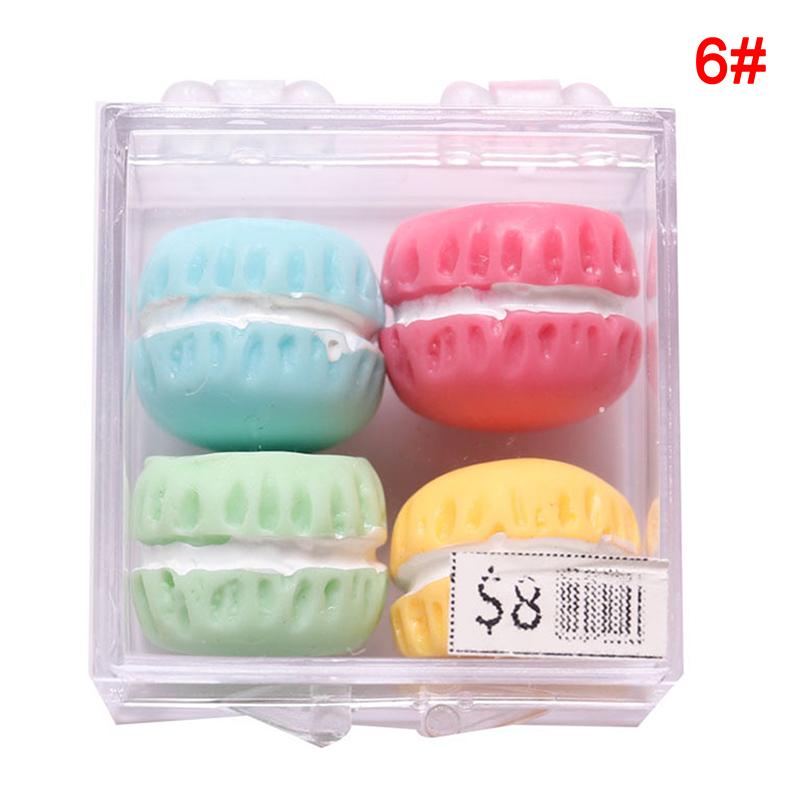 1:12 Miniature Dollhouse Egg Tart Mini Chocolate Cake Dessert Bento box Model for Doll House Decor Pretend Food Kitchen Toys