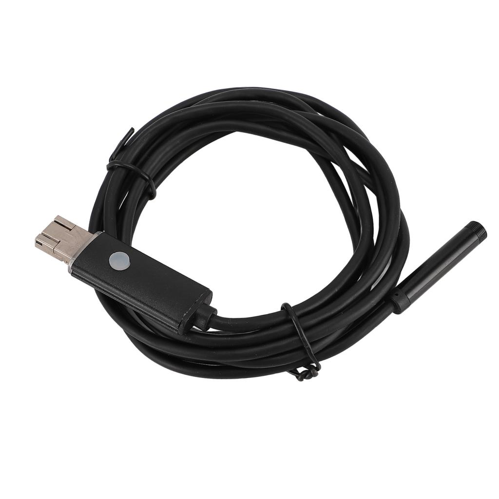 Endoscope Camera with 6 Adjustable LED Lights Semi Rigid Cable 360 degrees Rotatable IP67 Water Resistant USB