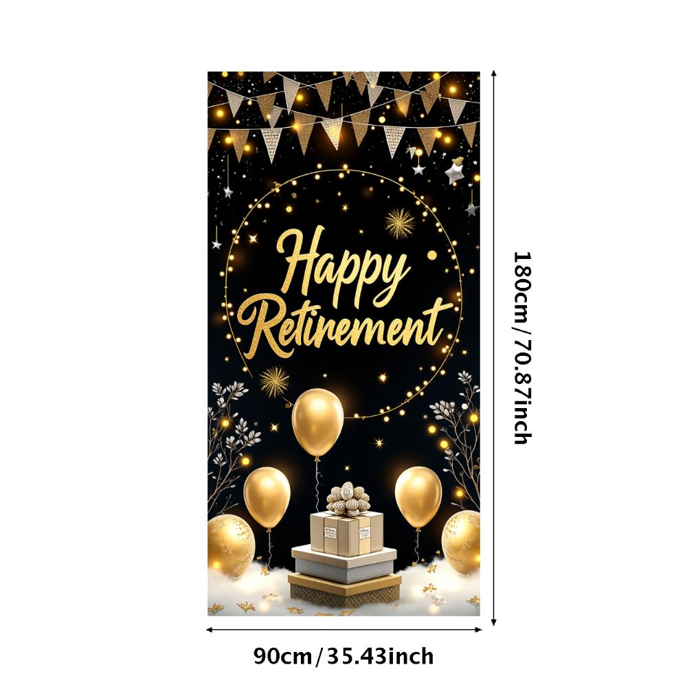 Celebration Banner Balloons Decoration Banner for Retirement Gift Box Design Retirement Banner for Adult Celebration