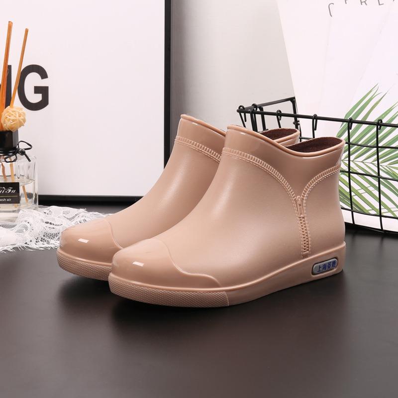 

Дождевая обувь для девочек, короткая труба, четыре сезона, легкая, с низким голенищем, дождевые сапоги, водная обувь, студенческие водные сапоги, водонепроницаемая клеевая обувь, модная и универсальная 40