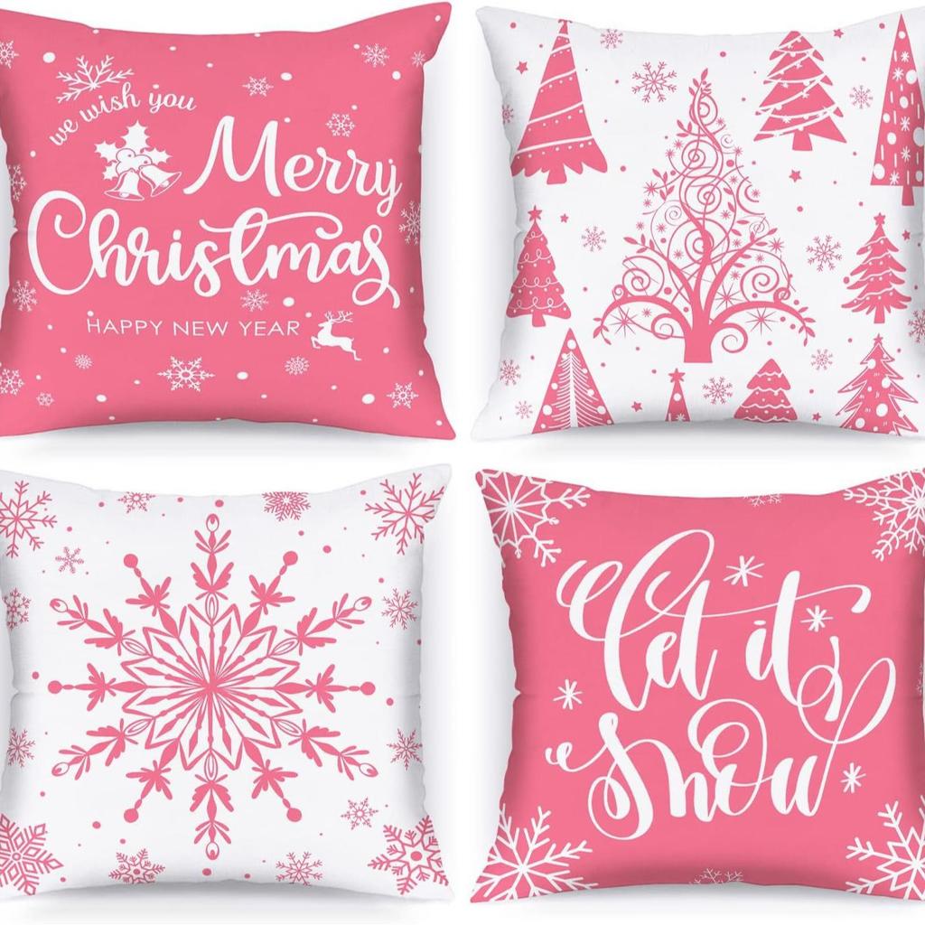Christmas Christmas Pillowcase Home Decoration Cushion Living Room Bedroom Large Backrest Car Car Waist Protection Waist Pillowcase