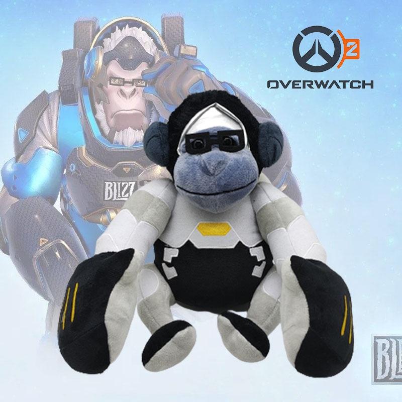 Jumbo Overwatch Winston Plush Toy Gorilla Doll Xmas Birthday Gift 26*23cm