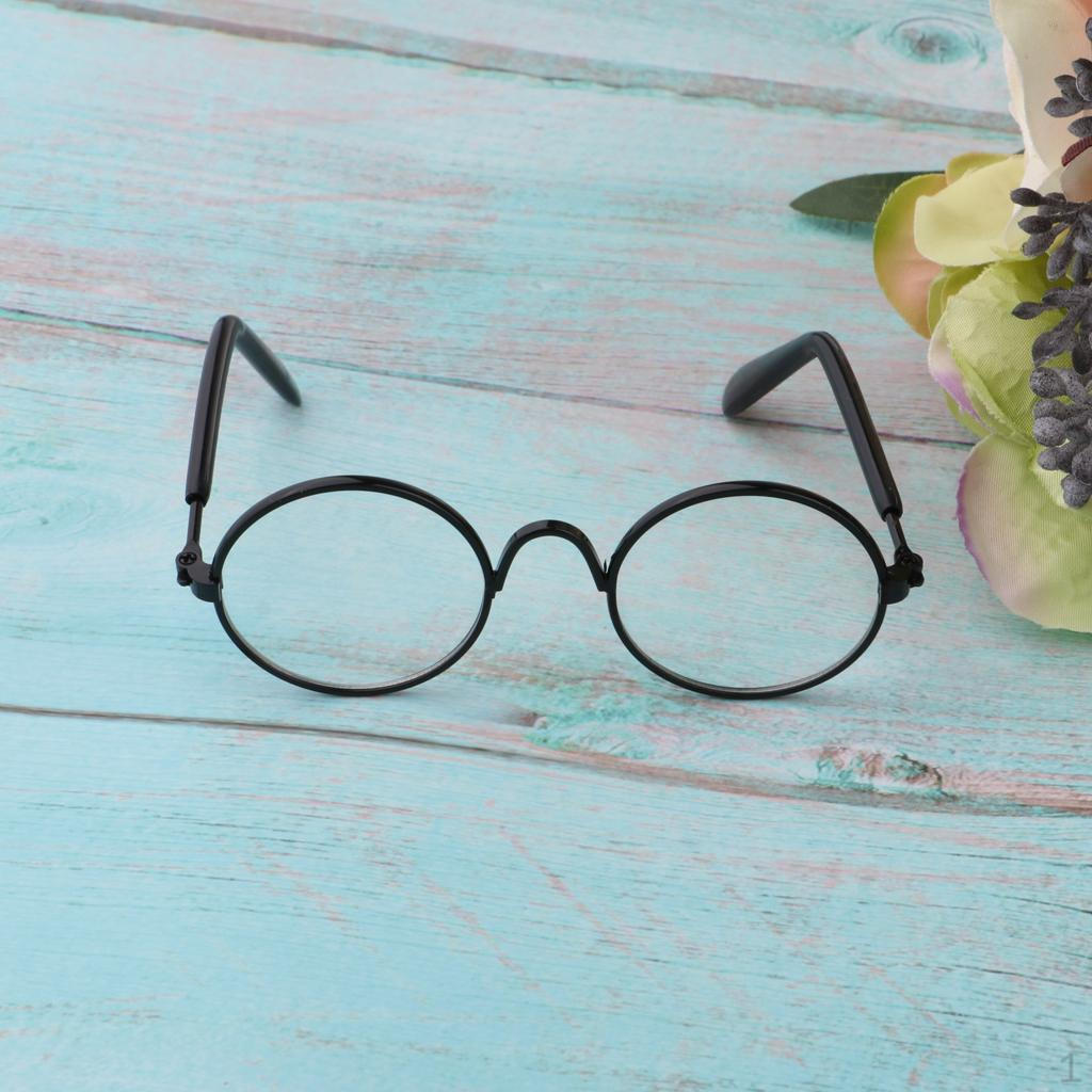

1 / 6 Fashion Round Glasses Accessories for Dolls Or Black