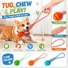 Dog Rope Chew Toy with Durable Ball and Knot for Tug of War Interactive Training and Teeth Cleaning Pet Toy for Dogs