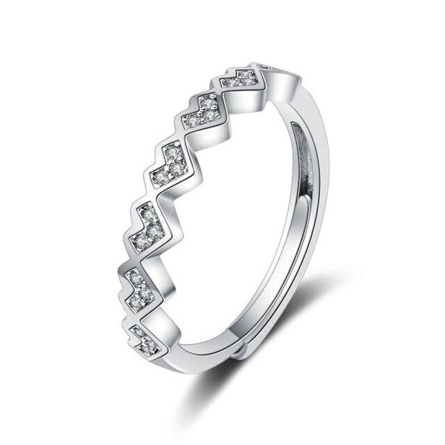 

Новое кольцо в форме сердца для женщин, универсальные ювелирные изделия, серебряные кольца S925 с одним рядом бриллиантов, подарок на годовщину, день рождения, фестиваль