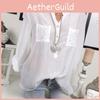 Chic Lace Shirt Autumn Women V-neck Long Blouse Loose Plus Size Sleeve S-5xl