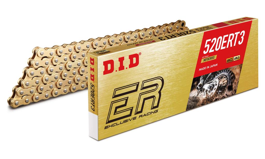 Motorcycle Chain with Clip Joint SDH Pin Processing for Two Wheels Motorcycle 906357 D.I.D 520ERT3-108RB G&G (Gold)