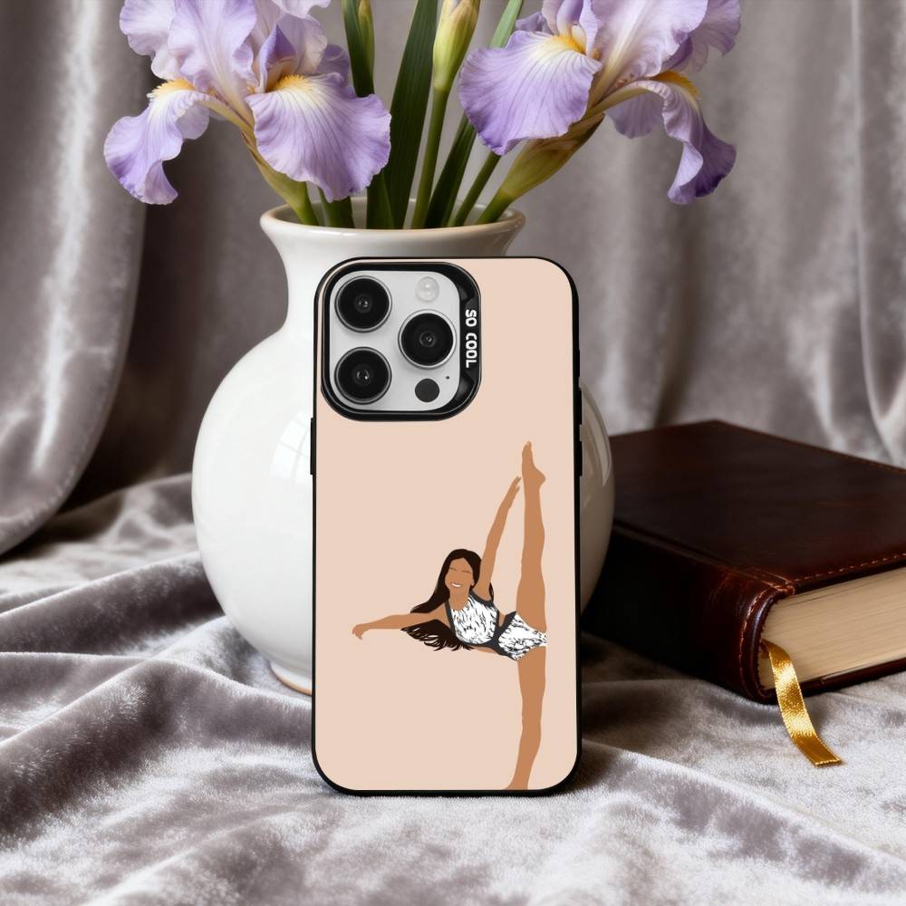 GYM Girl G-Gymnastic art  Phone Case For iPhone17,16,15,14,13,12,11 Plus,Pro Max Black Candy silver phone case iPhone16e