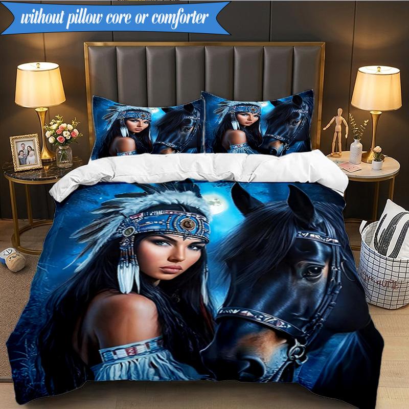 3PCS Dragon Queen's Majesty Bedding Set,Including 1pc Duvet Cover And 2pcs Pillowcases Perfect for Bedroom, Dormitory, Fan Christmas gift
