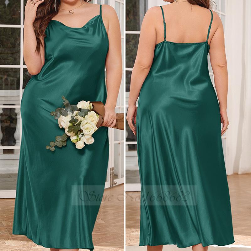 Pajamas, Women's Suspender Nightgown, Intimate Underwear, Sexy Suspender Pajamas, Underwear, Loose Satin Home Clothes