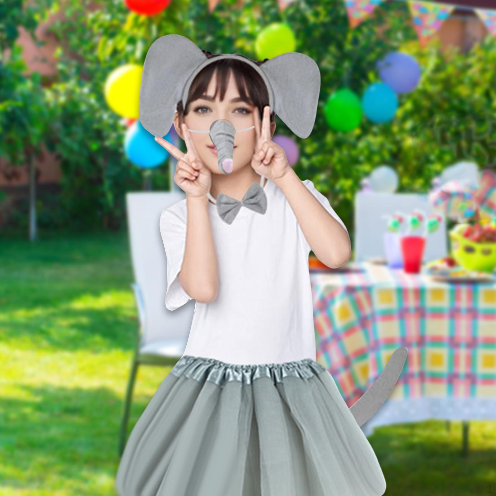 

Детский костюм слона милый для детей фестиваль выпускной вечер реквизит день рождения with Skirt