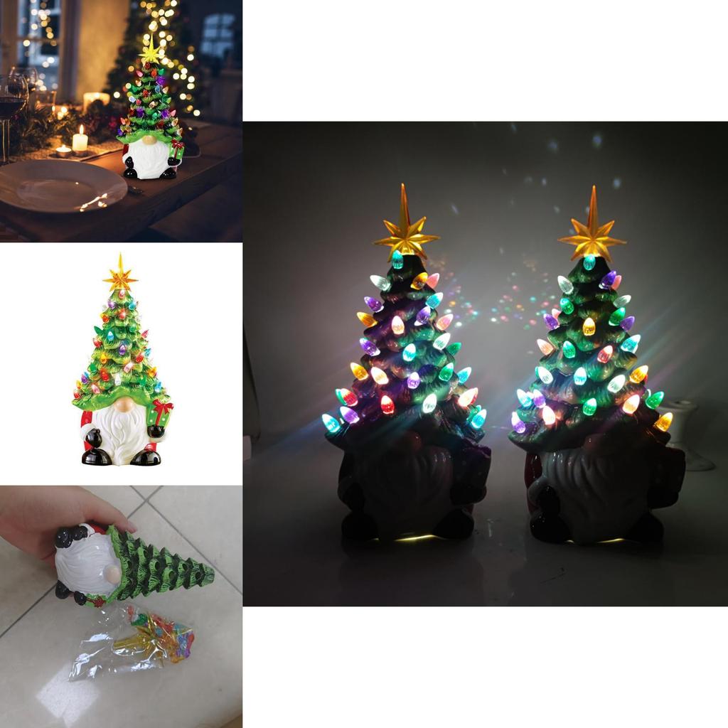 Christmas Gnomes Decorations With Led Lighting For Holiday Home Decor