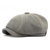 spring Men's Suede Beret  Summer Caps for Men Women Artist Painter Octagonal Beret Hat Flat Cap Male Female Plaid Beret Cap