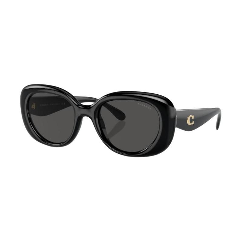 COACH 8391U full frame design injection molded oval sunglasses women s black чёрный