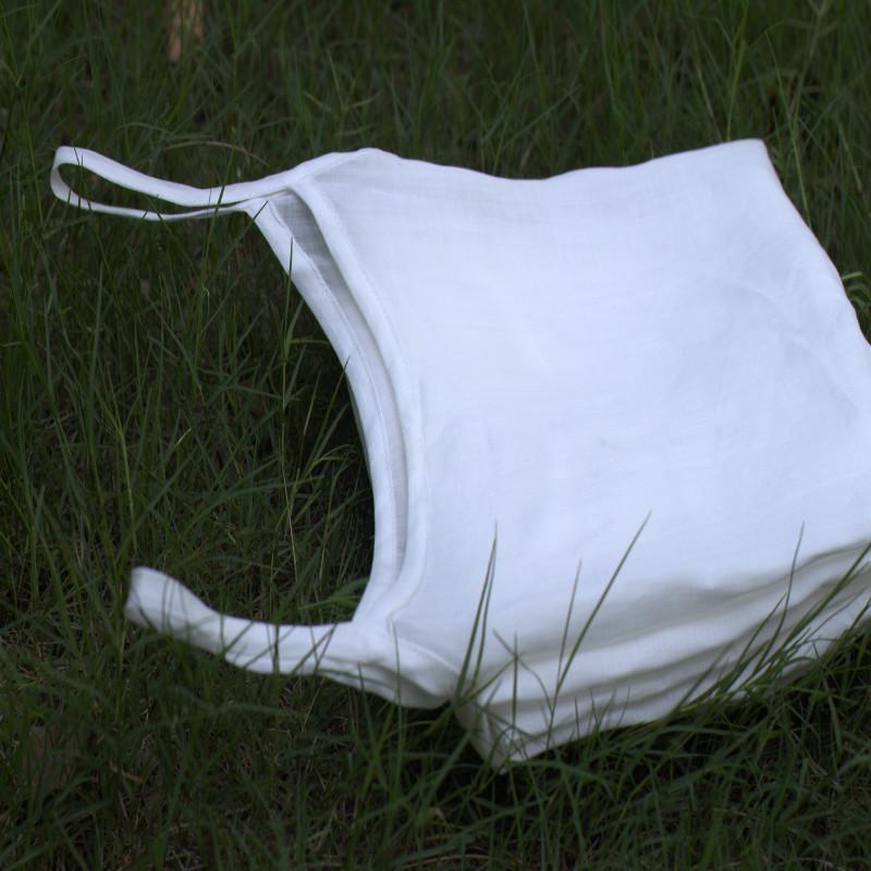 

Тонкое платье-комбинация из рами, хлопка и льна - Свежий ретро летний жилет-халат L